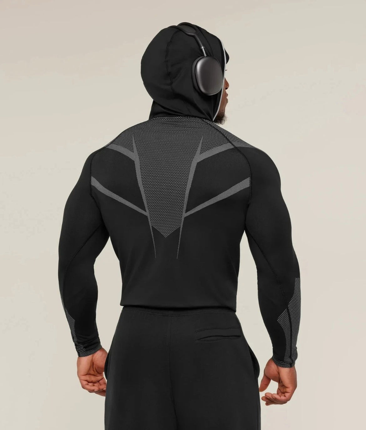 Onyx 5.0 Seamless Hoodie Black/Light Grey