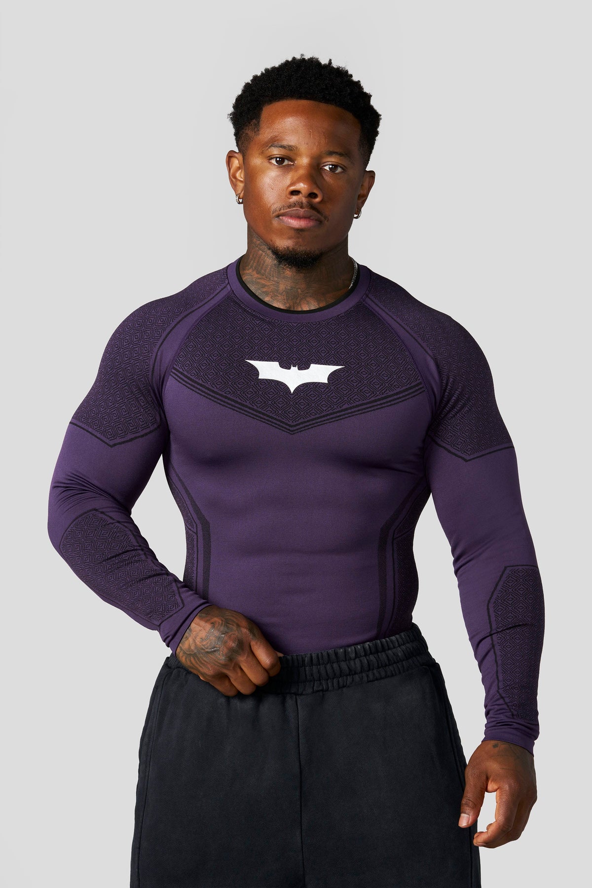 8004 - Batman Compression Longsleeve - Purple Limited Edition - Image 7