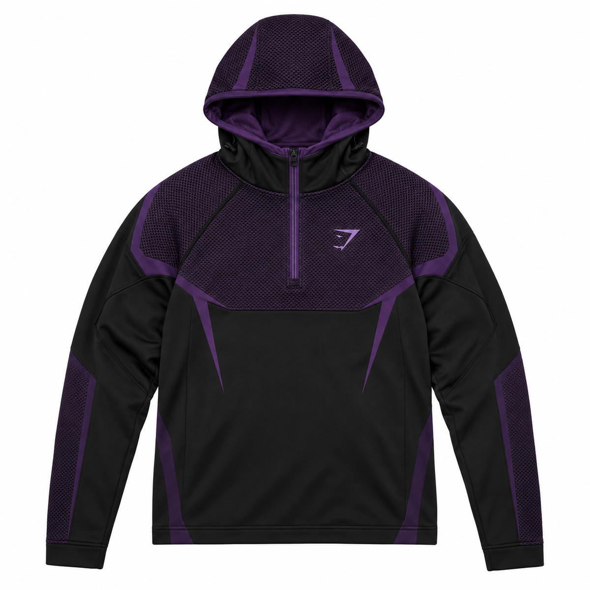 Onyx 5.0 Seamless Hoodie Black/Athletic Purple