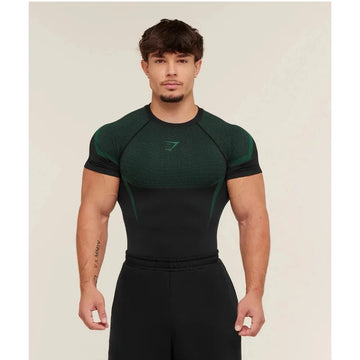 Onyx 5.0 Seamless T-Shirt Black/Lift Green