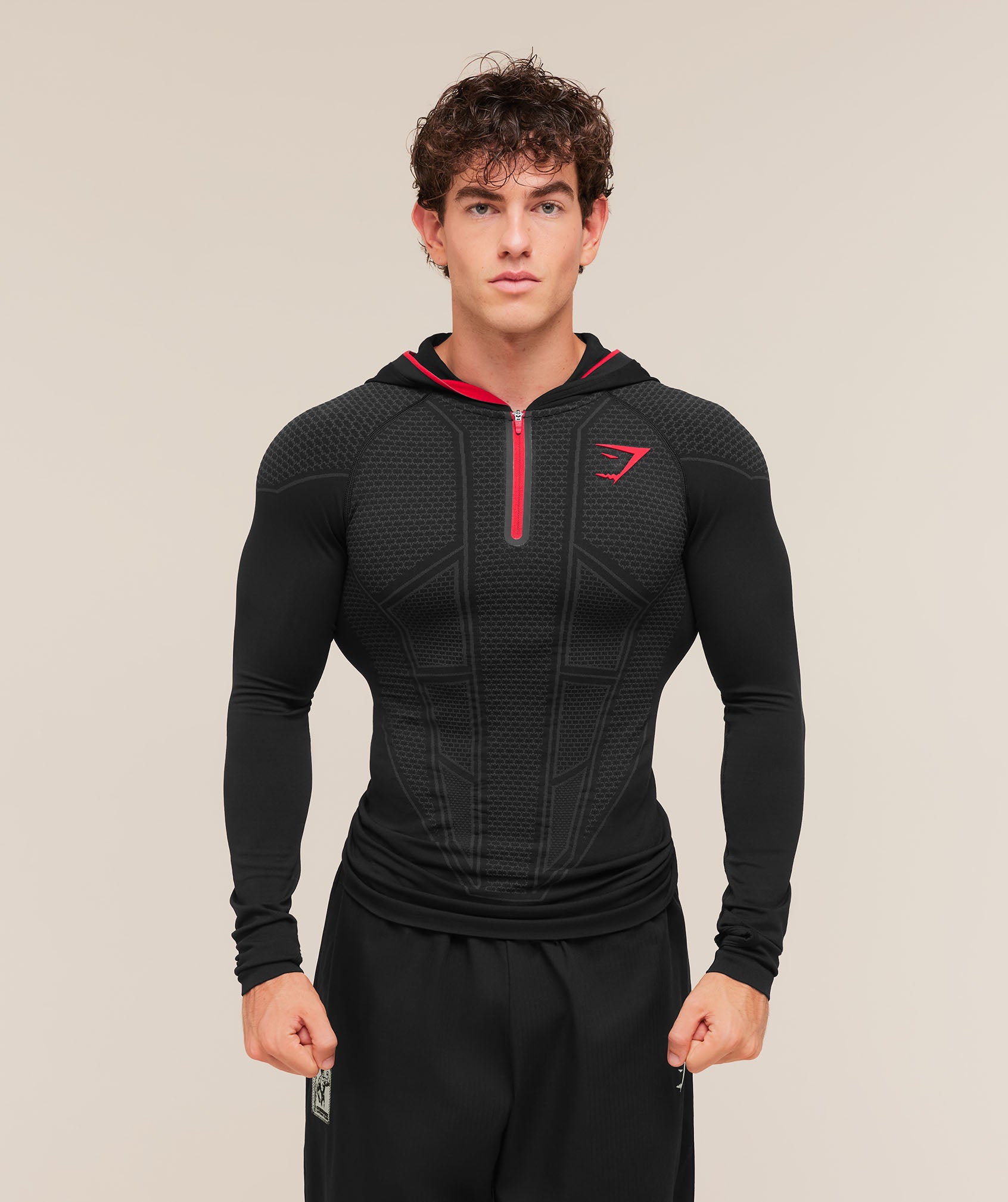 Onyx V1 Hoodie 'Black Onyx Grey Carmine Red'