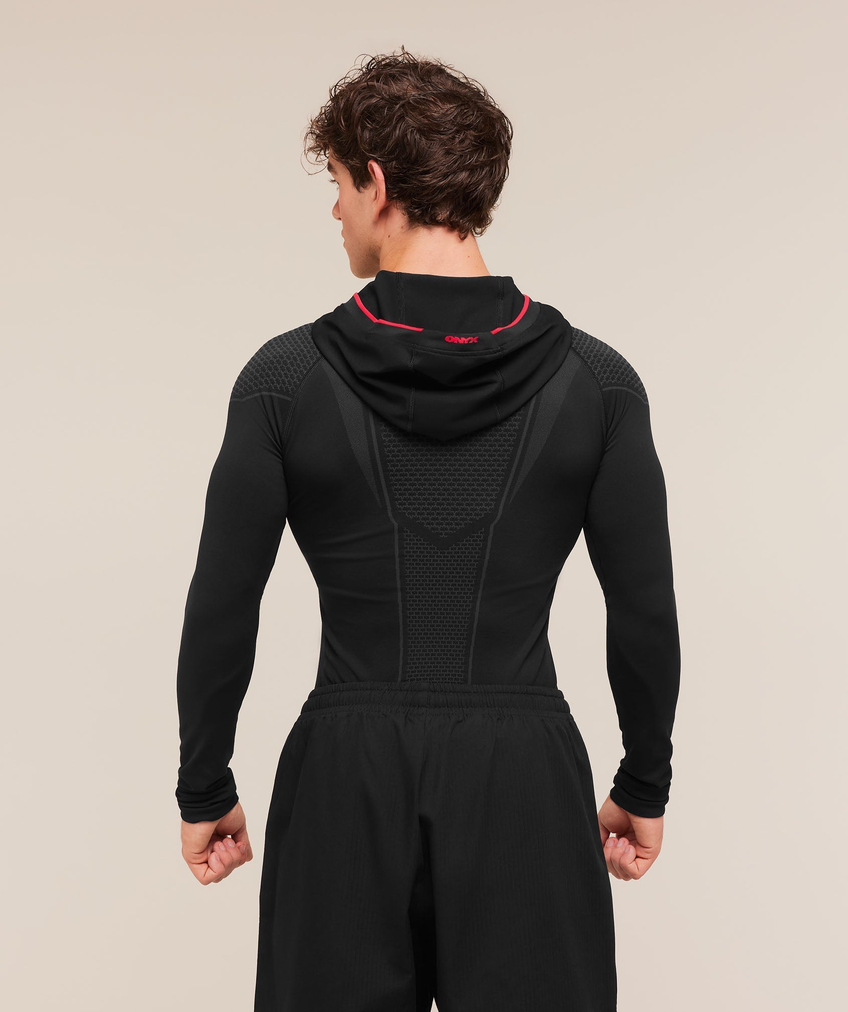 Onyx V1 Hoodie 'Black Onyx Grey Carmine Red'