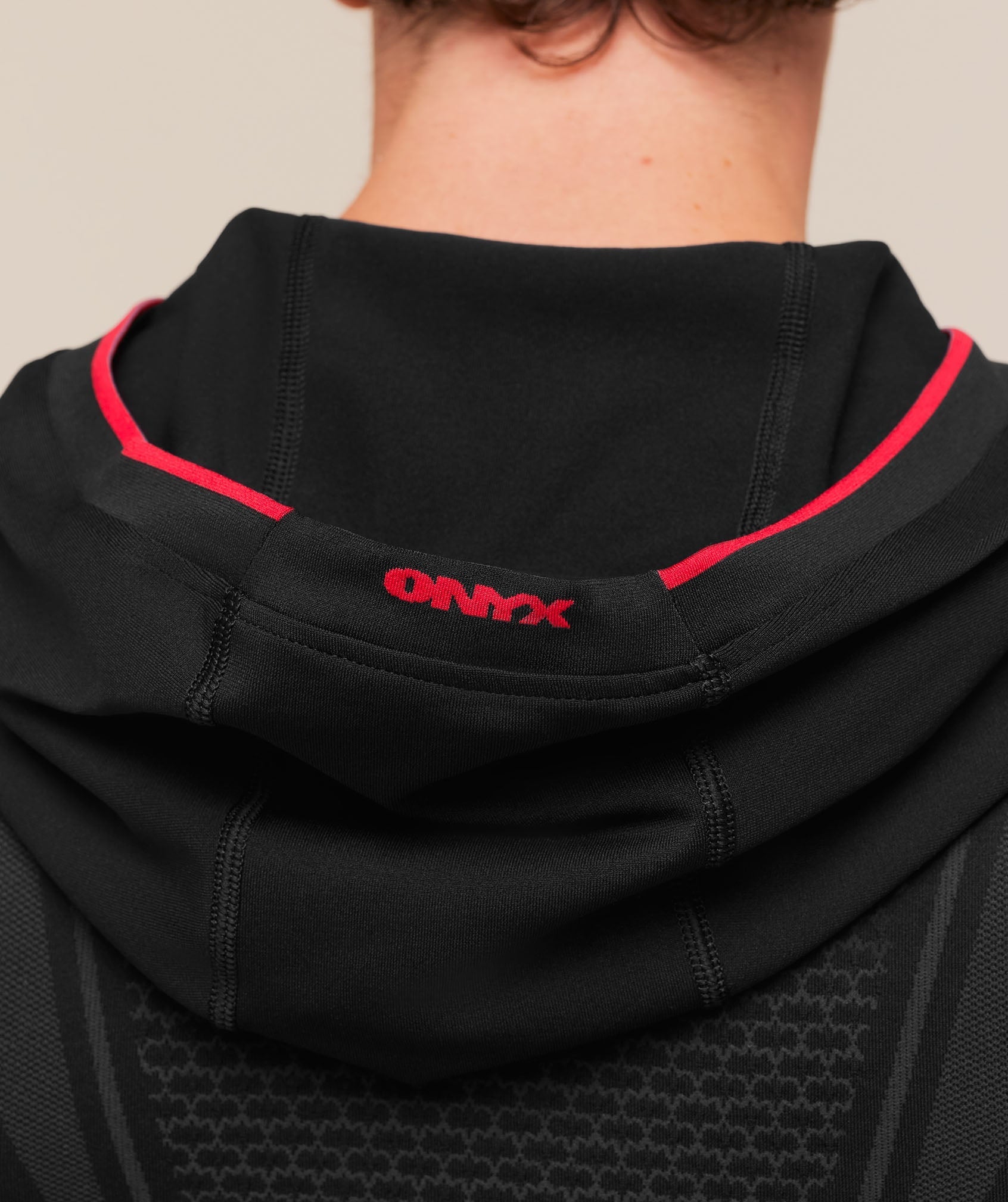 Onyx V1 Hoodie 'Black Onyx Grey Carmine Red'
