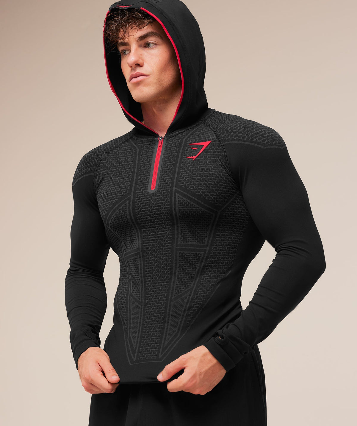 Onyx V1 Hoodie 'Black Onyx Grey Carmine Red'