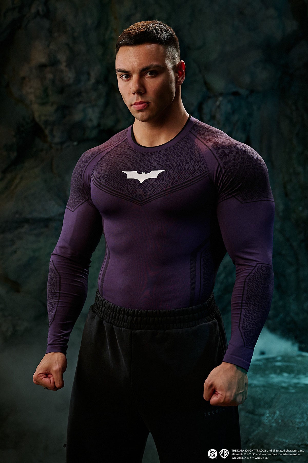 8004 - Batman Compression Longsleeve - Purple Limited Edition - Image 1
