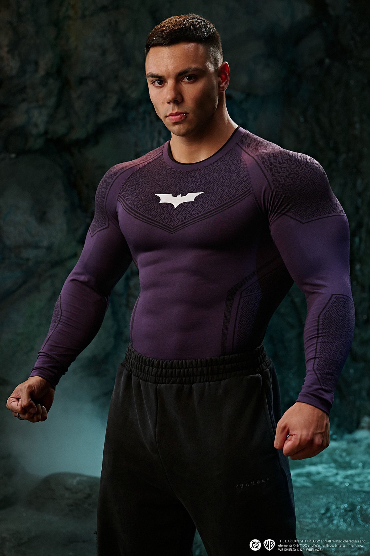 8004 - Batman Compression Longsleeve - Purple Limited Edition - Image 4