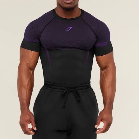 Onyx 5.0 Seamless Compression Tee-Black/Purple